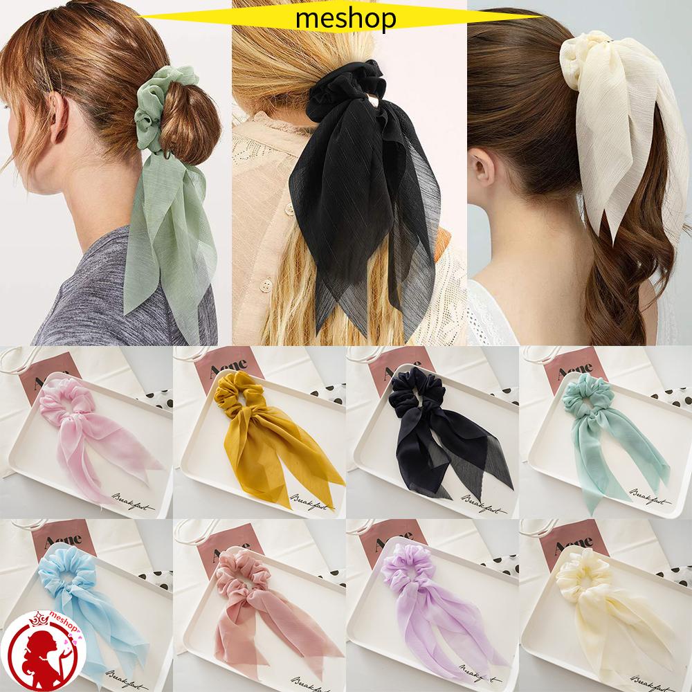 Dây Cột Tóc Đuôi Ngựa Thắt Nơ Phong Cách Hàn Quốc Ngọt Ngào Thời Trang