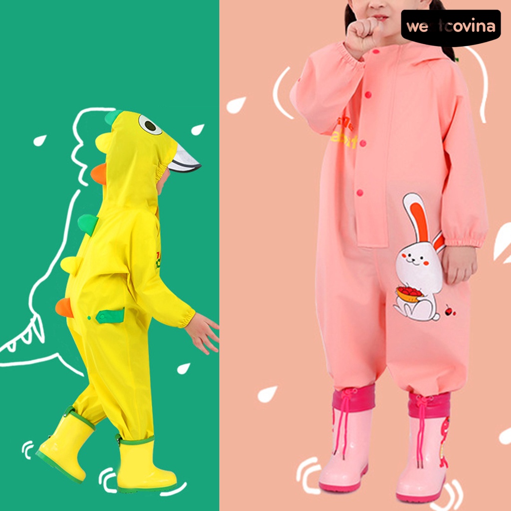 [COD]☁Áo Mưa Họa Tiết Hoạt Hình Thân Thiện Với Làn Da Dành Cho Trẻ Em