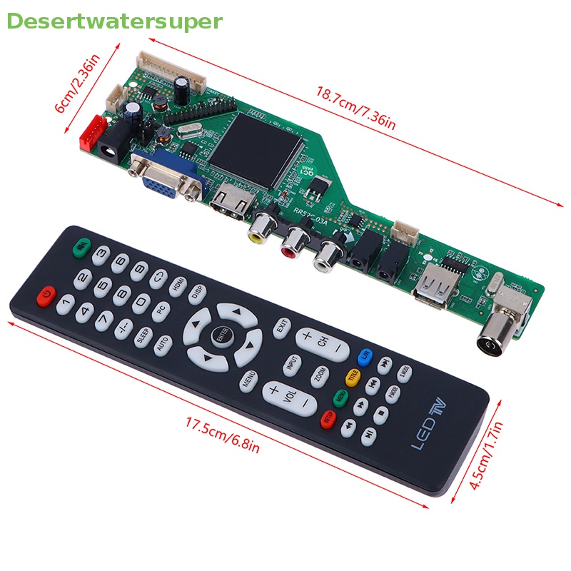 1 Bộ Bo Mạch Chủ LCD RR52C.03A Hỗ Trợ DVB-T DVB-T2 Kèm Remote Điều Khiển
