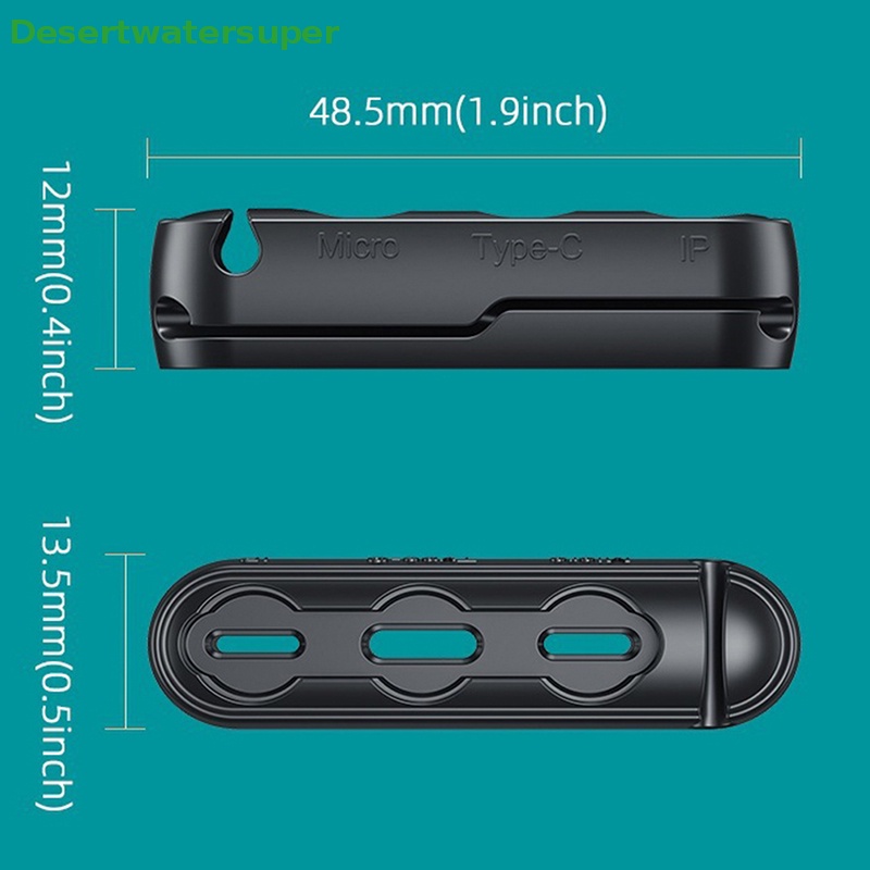 Hộp Đựng Dây Cáp Sạc Từ Tính Màu Đen