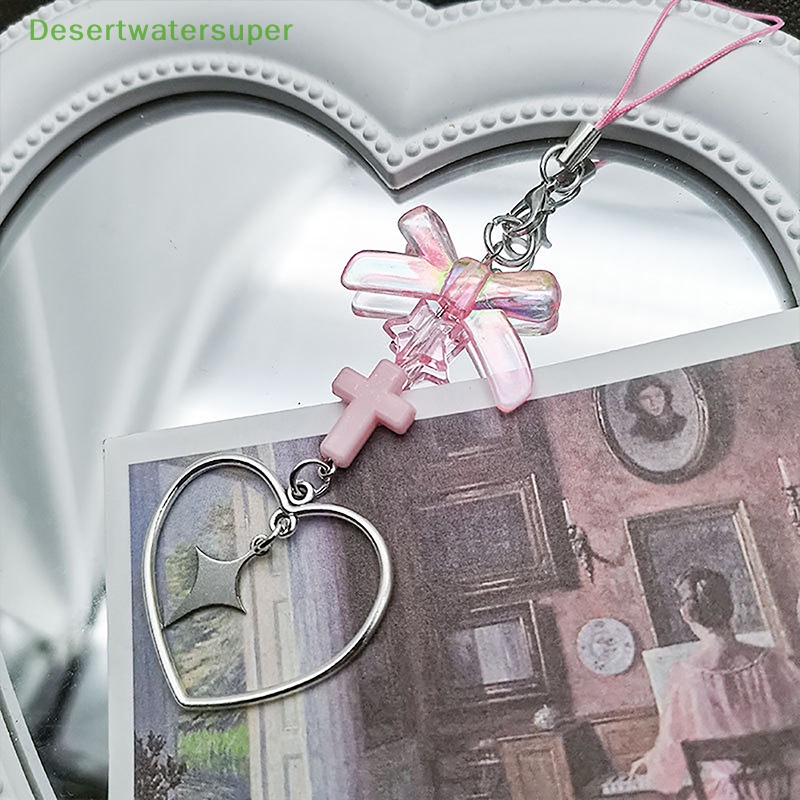 Dsvn Dây Đeo Điện Thoại Di Động Mùa Hè Họa Tiết Trái Tim Nơ Nhỏ Trong Mờ Nhẹ Nhàng Đa Năng Cho Học Sinh