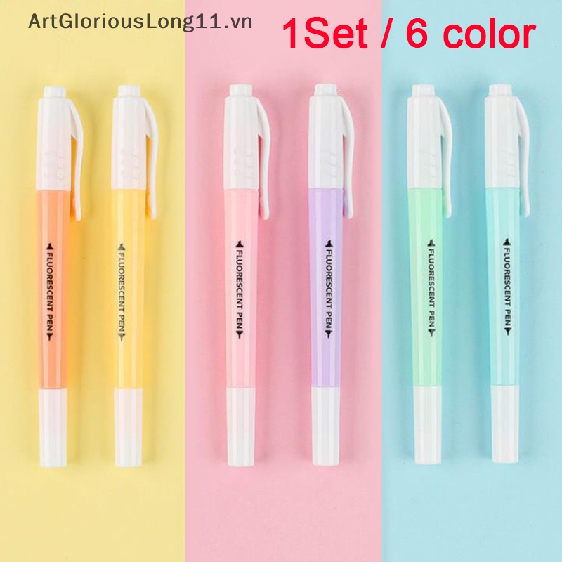 Set 6 Bút Đánh Dấu Hai Đầu Màu Sắc Ngọt Ngào