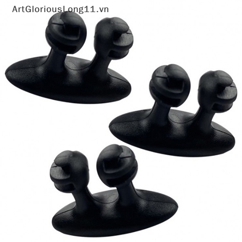 Set 10 Móc Kẹp Giữ Dây Cáp Sạc Điện Thoại / Bảng Điều Khiển Xe Hơi