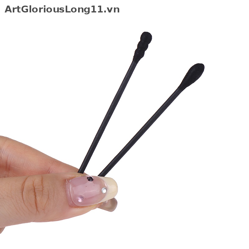 Hộp 200 Tăm Bông Hai Đầu Màu Đen Dùng Một Lần