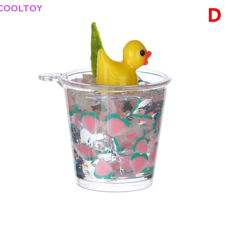 1 Đồ trang trí Cốc Nước Đá Mini Màu Dạ Quang Dùng Trang Trí Tiểu Cảnh