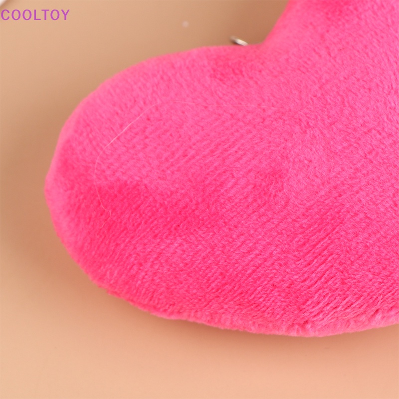 Móc Khóa Hình Trái Tim Nhồi Bông Mềm Mại Dễ Thương