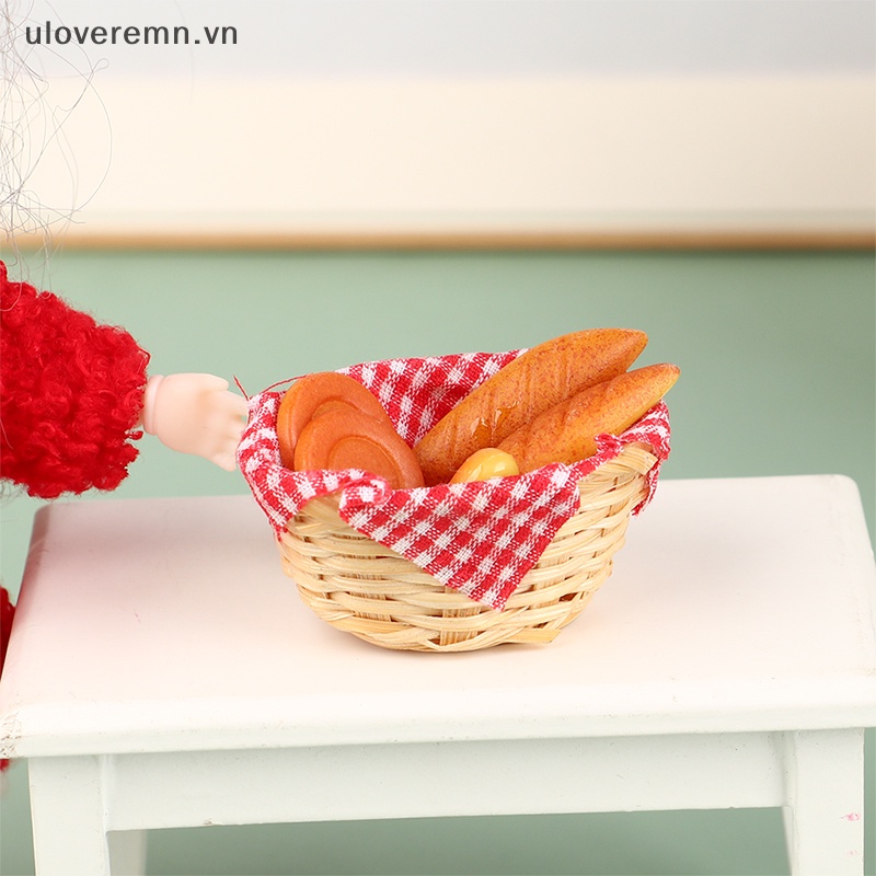1 Rổ Bánh Mì Mang Đi Dã Ngoại Tỷ Lệ 1: 12 Trang Trí Nhà Búp Bê