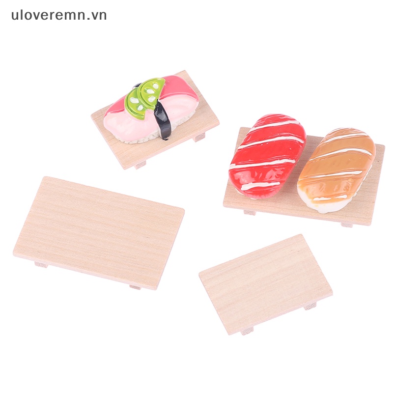 1 Bộ Dĩa Sushi Trái Cây Trang Trí Nhà Búp Bê Tỉ Lệ 1: 12