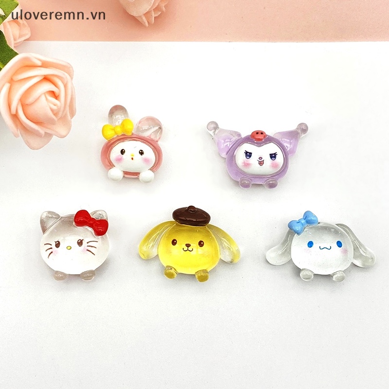 Bộ 2 Đồ trang trí Búp Bê Sanrio Dạ Quang Dùng Trang Trí Tiểu Cảnh