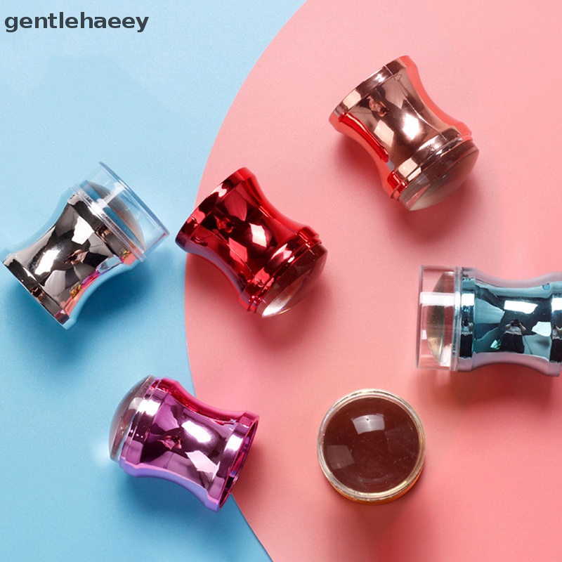 Bộ Dụng Cụ In Vẽ Móng Nghệ Thuật Bằng Silicone Với Tay Cầm Kim Loại