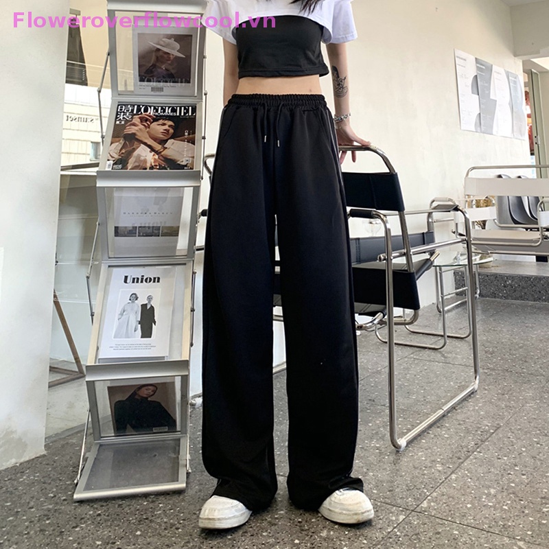 Quần Baggy Thể Thao Ống Rộng Họa Tiết Kẻ Sọc Phong Cách Hiphop Thời Trang Hàn Quốc Y2k