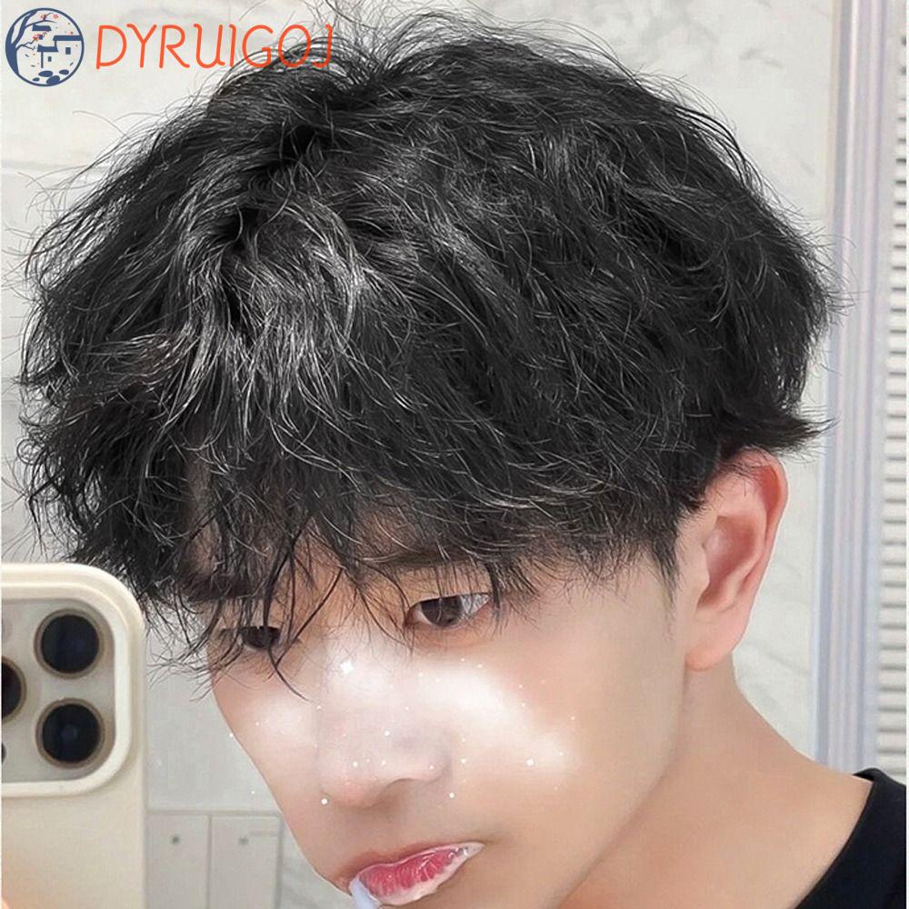 Bộ Tóc Giả Ngắn Xoăn Tự Nhiên Bằng Sợi Chịu Nhiệt Dành Cho Nam Hóa Trang