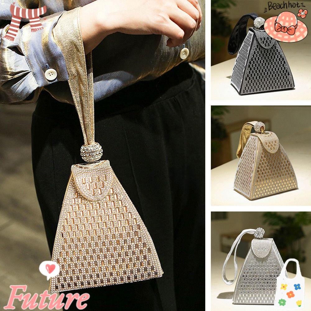 Túi Cầm Tay Hình Tam Giác Thời Trang Dự Tiệc|Túi Xách Tay Thời Trang Dành Cho Cô Dâu