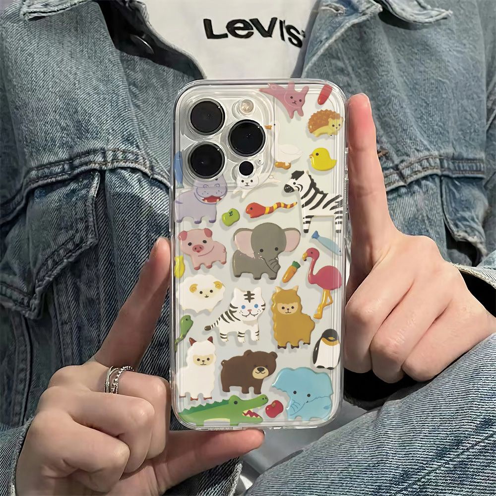 ✅Ốp Điện Thoại Mềm Chống Sốc Hình Động Vật Cho Iphone12 14pro 1178 Max6In13Plus SP8F