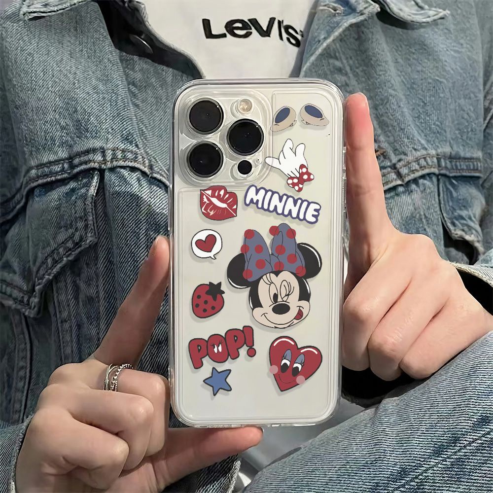 ✅Ốp Điện Thoại Dẻo Họa Tiết Hoạt Hình Minnie Dễ Thương Chống Sốc Cho Iphone1211Max 13plus 6In14Pro 78
