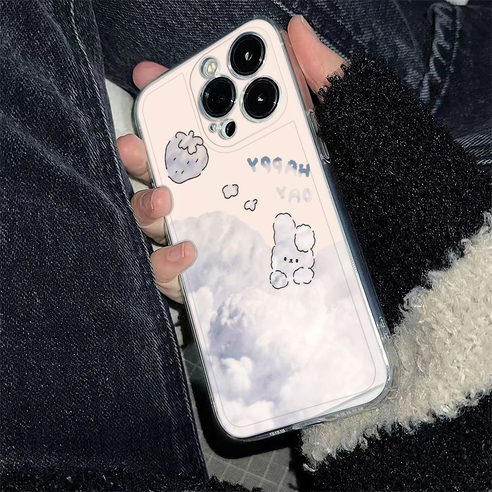 ✅Ốp Điện Thoại Mềm Chống Sốc Hình Thỏ Trắng Cho Iphone 6In 13 11 Plus Max 78 14 Pro 12 Xr 6