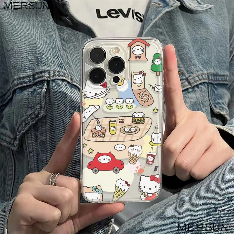 ✅Ốp Điện Thoại Mềm Chống Sốc Hình Đầu Mèo Cho Apple Iphone max14pro 11 13 plus 12 786ins UUC0