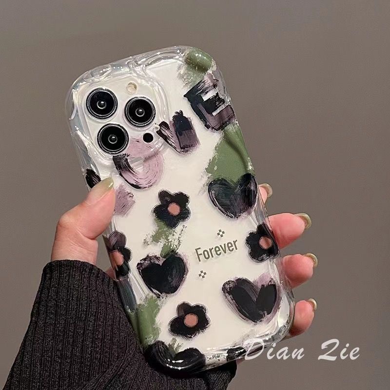 ✅Ốp Điện Thoại Trong Suốt Họa Tiết Hoa Xinh Xắn Dành Cho Iphone xsmax12 14Pro78