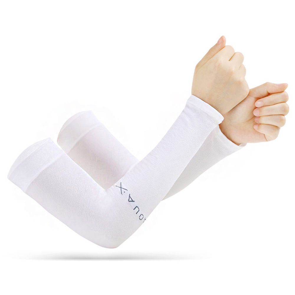 Găng Tay Chống Nắng Bằng Lụa Lạnh Màu Trơn Chống Tia UV Bảo Vệ Cánh Tay Khi Lái Xe