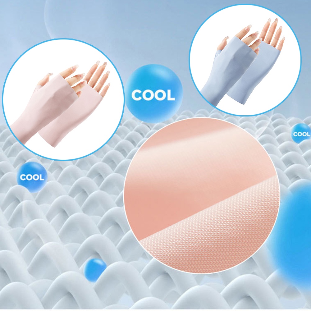 Đôi Găng Tay Dài Hở Ngón Chống Nắng Thoáng Khí