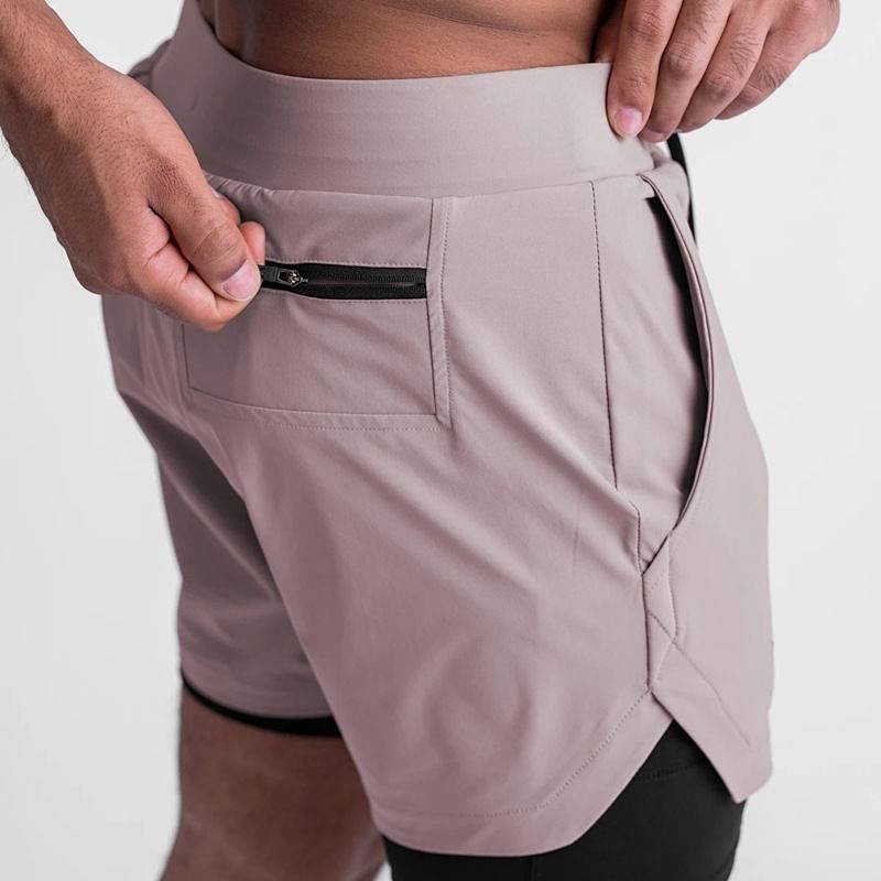 Men's and Women's Same Sports Workout Running Pants Swimming Yoga Pants Double Layer Anti-Exposure Basketball Sports Short-Length Pants 4Re0