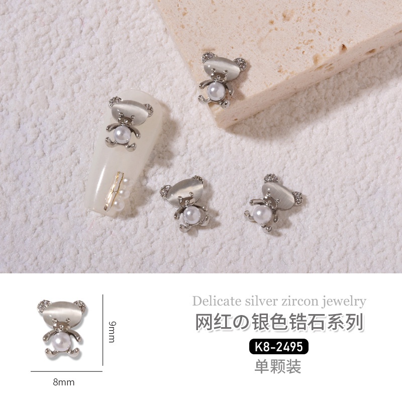 Hộp Phụ Kiện Đá Zircon Trang Trí Móng Tay Phong Cách Mới