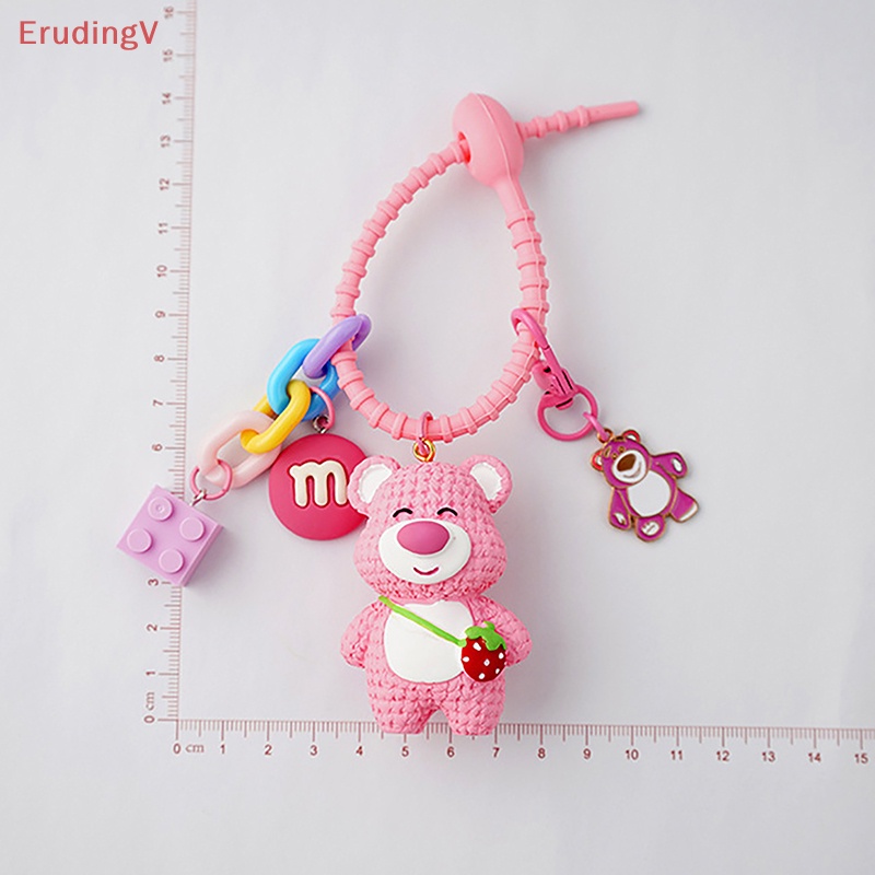 [ErudingV] Móc Chìa Khóa / Túi Xách Hình Gấu / Dâu Tây Hoạt Hình Đáng Yêu Dành Cho Bạn Gái
