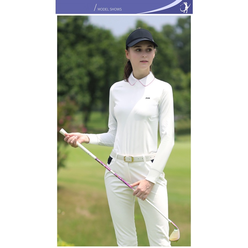 Áo Thun Đánh Golf Tay Dài Cổ Bẻ Chất Liệu Mềm Mại Thoáng Khí Thời Trang Cho Nữ