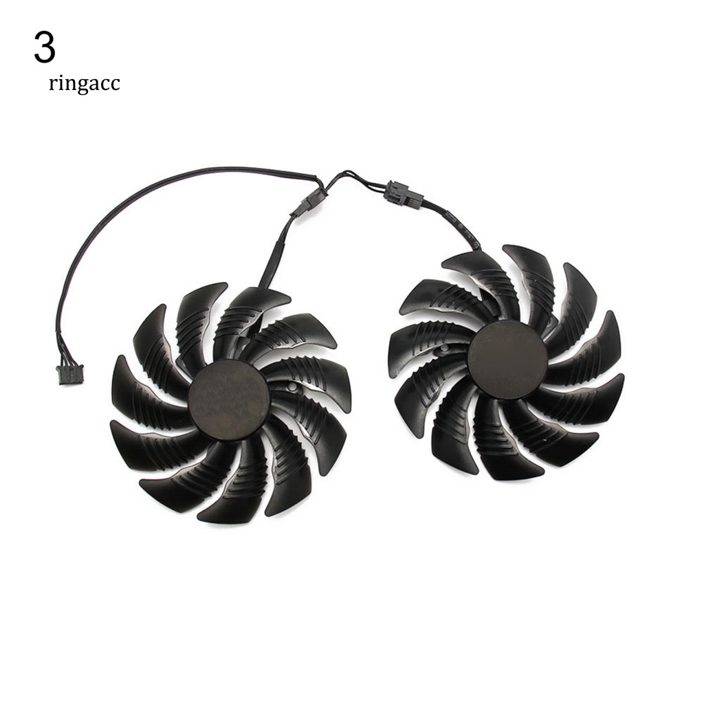 Set 1 / 2 Phụ Kiện 1 / 2 Món Chuyên Dụng Chất Lượng Cao129215Quạt Tản Nhiệt Thẻ Đồ Họa Tiếng Ồn Thấp Bằng ABS 85mm 4Pin Dễ Lắp Đặt Cho GTX 1050 1060 1070 RX580