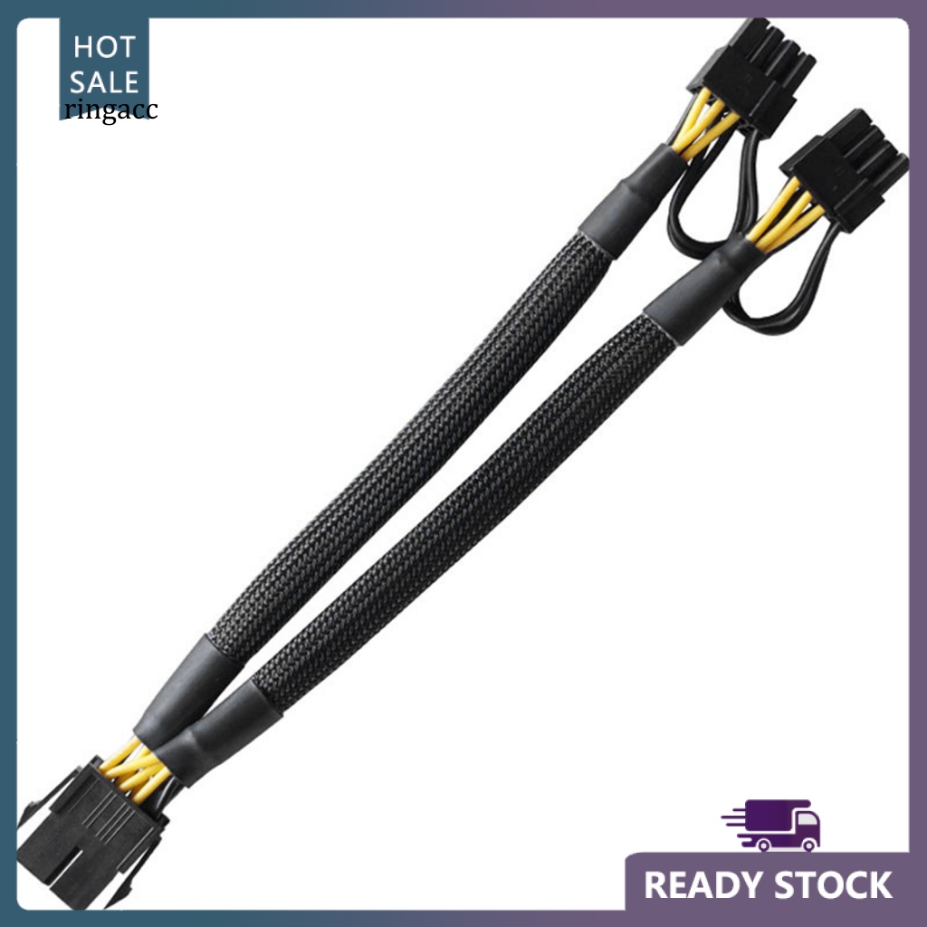 Rga Cáp Chuyển Đổi Nguồn Điện Ổn Định 22 / 32cm 8Pin Sang Dual 8Pin (6 + 2) Cho Máy Tính Ốp