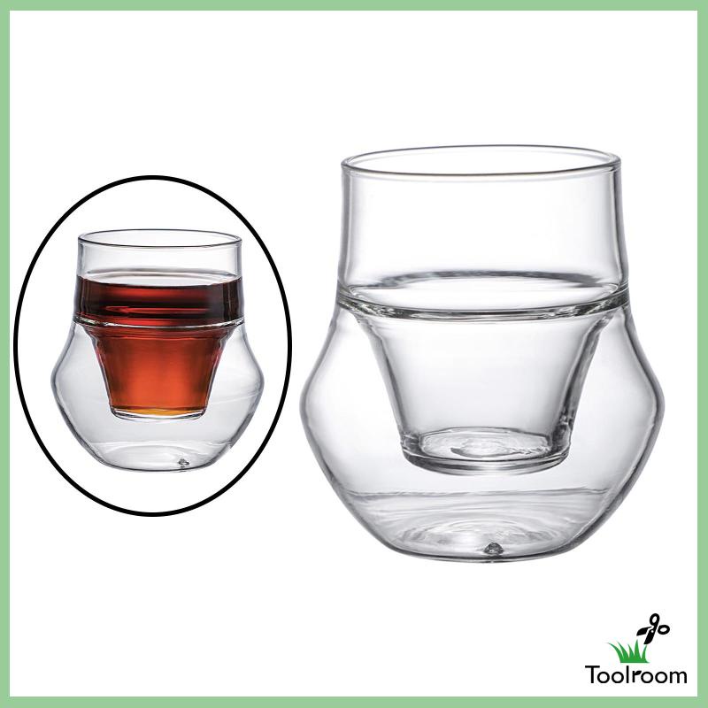 Cốc Uống Cà Phê Hai Lớp Bằng Kính Trong Suốt Dùng Cho Quán Bar / Gia Đình