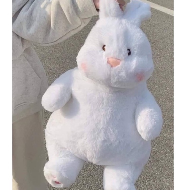 ✨Siêu dễ Thương✨ Thú Nhồi Bông Hình Thỏ Trắng Mềm Mại, 80cm,Gấu bông thỏ béo lười mũm mĩm trắng trẻo đáng yêu