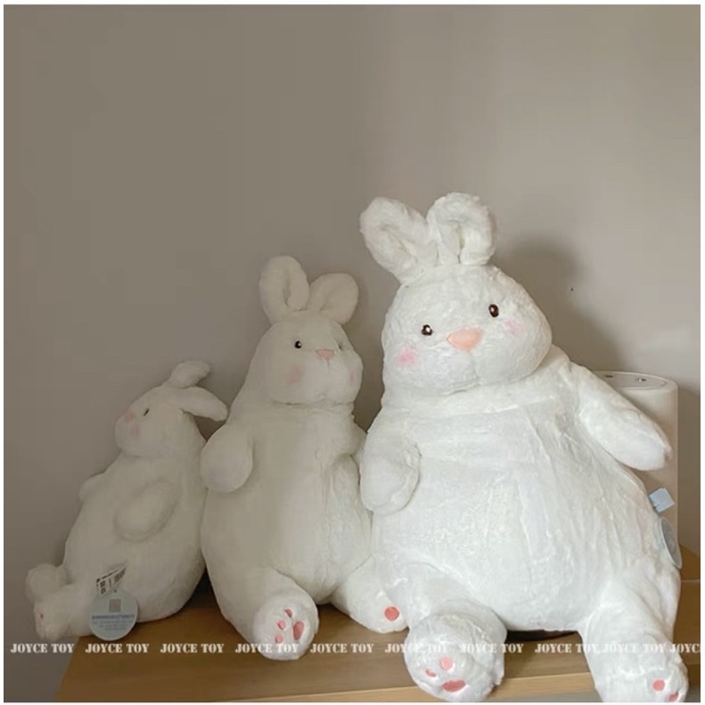 ✨Siêu dễ Thương✨ Thú Nhồi Bông Hình Thỏ Trắng Mềm Mại, 80cm,Gấu bông thỏ béo lười mũm mĩm trắng trẻo đáng yêu