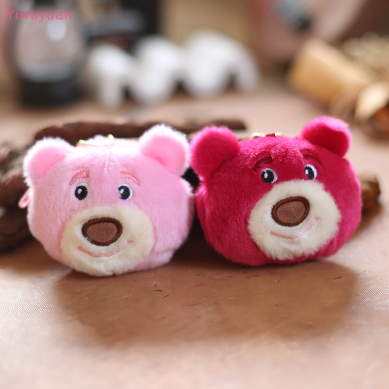 < Yiwuyuan > Móc Khóa Hình Gấu Dâu Tây Nhồi Bông Dành Cho Cặp Đôi Trẻ Em Mới