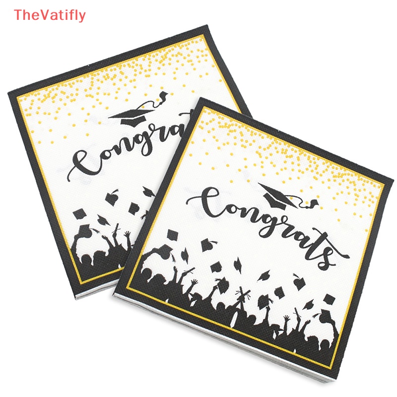 [Thevalifly] Khăn Giấy Hình Nón Tốt Nghiệp Bác Sĩ Màu Sắc Dùng Để Trang Trí