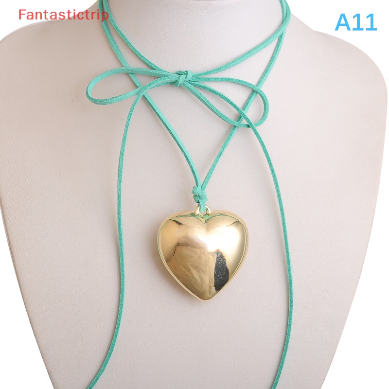 [Fantastictrip] Vòng cổ Xương Quai Xanh Mặt Hình Trái Tim Lớn Đơn Giản Quà Tặng Tiệc Tùng Cho Nữ