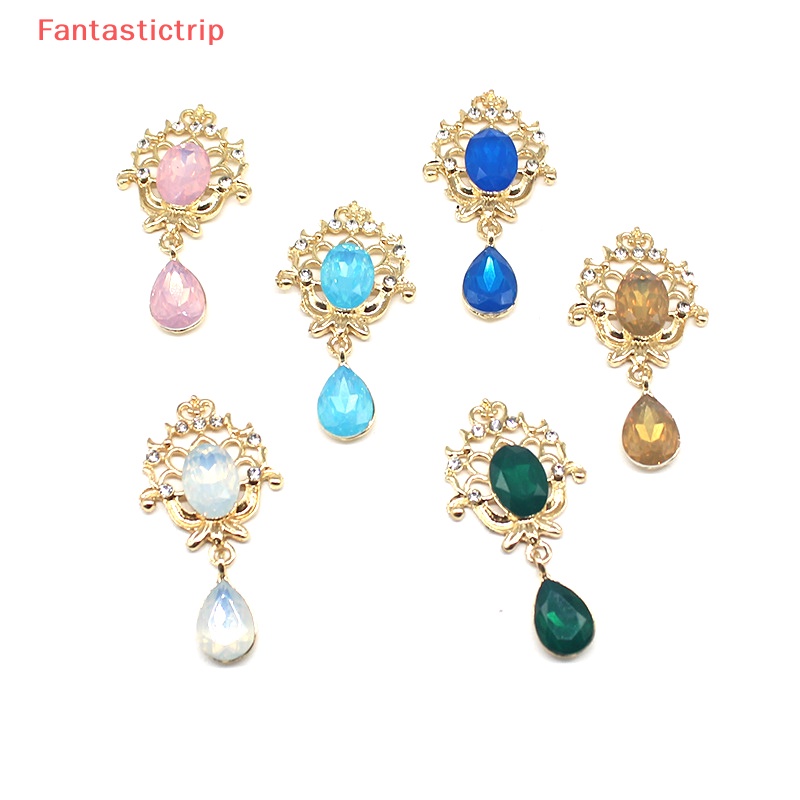 Nút Cài Áo Bằng Hợp Kim Đính Đá 46 * 26MM DIY