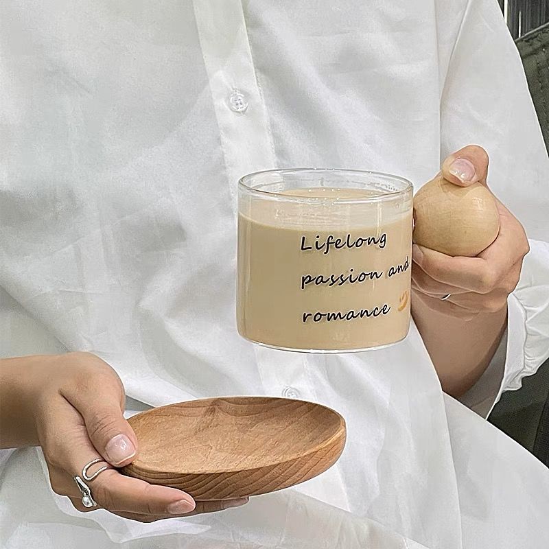 Cốc Thủy Tinh Cách Nhiệt Có Tay Cầm Tiện Dụng