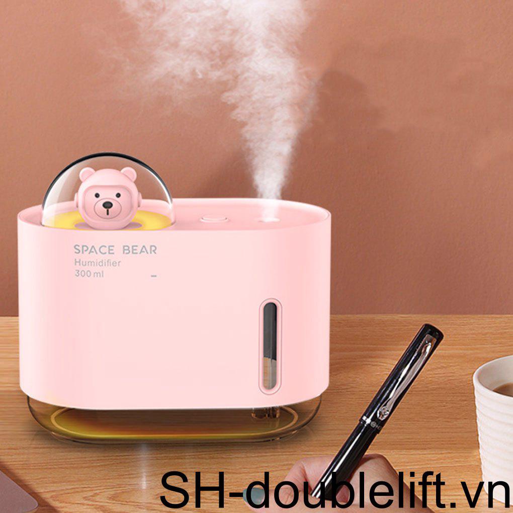 Máy Phun Sương Tạo Ẩm Mini Để Bàn Hình Gấu Hoạt Hình Nhiều Màu Sạc USB Yên Tĩnh Dùng Trang Trí Nhà Cửa