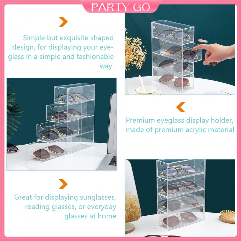 Hộp Đựng Kính Mát Bằng Acrylic Trong Suốt Tiện Dụng