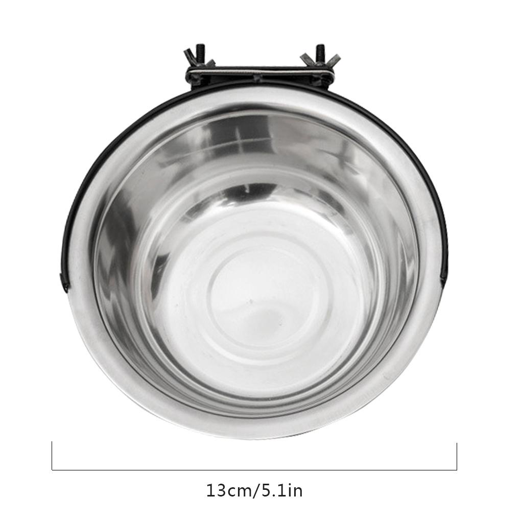 Tô Đựng Thức Ăn / Nước Uống Bằng Inox 17cm Có Thể Tháo Rời Tiện Dụng Cho Thú Cưng