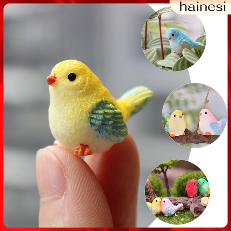 Set 8 Tượng Chim Gõ Kiến Bằng Nhựa Dùng Để Trang Trí Tiểu Cảnh