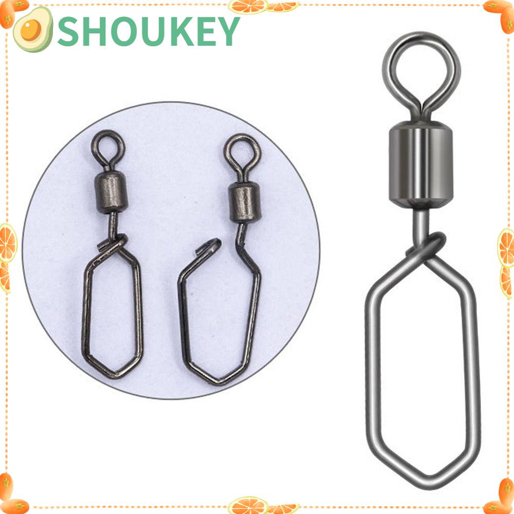 Set 50 Khóa Nối Dây Câu Cá SHOUKEY # 2#-12# Quả Bóng Bằng Thép Không Gỉ Chất Lượng Cao