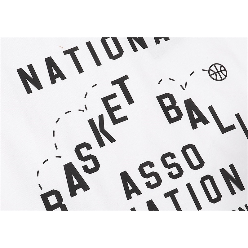 L &amp; V Áo Thun Bóng Rổ Tay Ngắn In Logo Thỏ Phun Kỹ Thuật Số Phiên Bản Giới Hạn 88 Mới Cho Nam Và Nữ