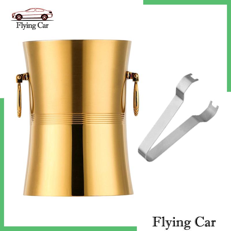 Xô Kim Loại Đựng Đá / Nước Uống Cách Nhiệt Có Nắp Đậy Dùng Cho Tiệc BBQ / Bar / Tiệc Tùng Lzdjfmy