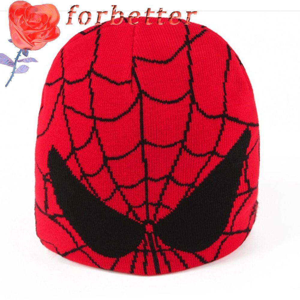 Mũ Beanie Dệt Kim Thêu Hình Nhện Thoáng Khí Giữ Ấm Mùa Đông Cho Nam Nữ