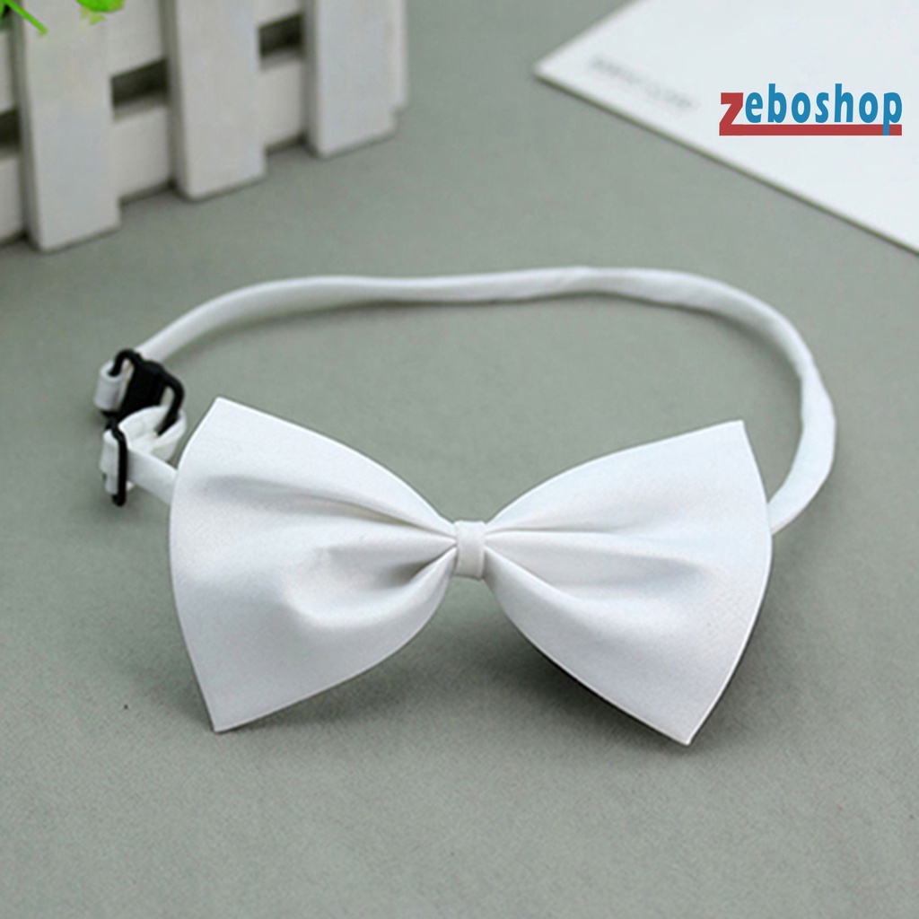 Cà Vạt Nơ Nylon Màu Trơn Dễ Thương Có Thể Điều Chỉnh Dành Cho Thú Cưng