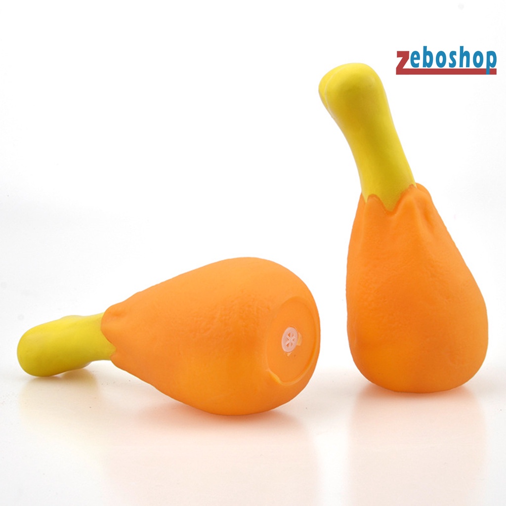 Đồ Chơi Tương Tác Hình Đùi Gà Bằng Cao Su PVC Co Giãn Cho Thú Cưng