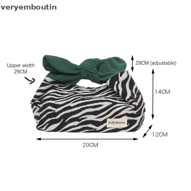 Túi Đựng Cơm Trưa in Họa Tiết Ngựa Vằn / Tai Thỏ Dễ Thương Phong Cách Nhật Bản Thời Trang Cho Nữ