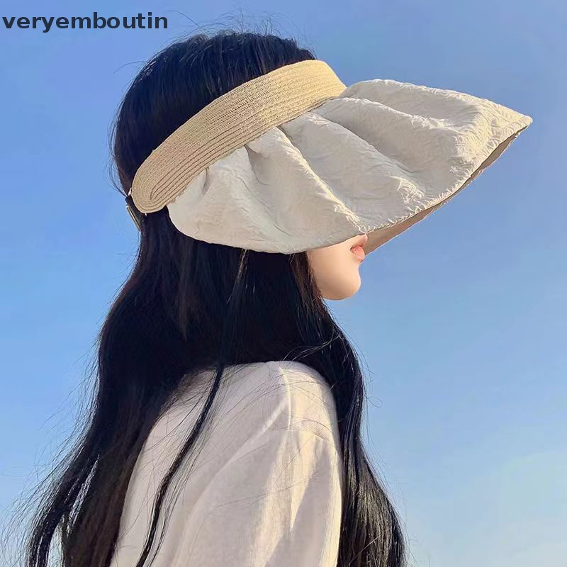 Nón Tai Bèo Vành Rộng Hở Chóp Chống Tia Cực Tím Tùy Chỉnh Phong Cách Hàn Quốc Dễ Phối Đồ Thời Trang